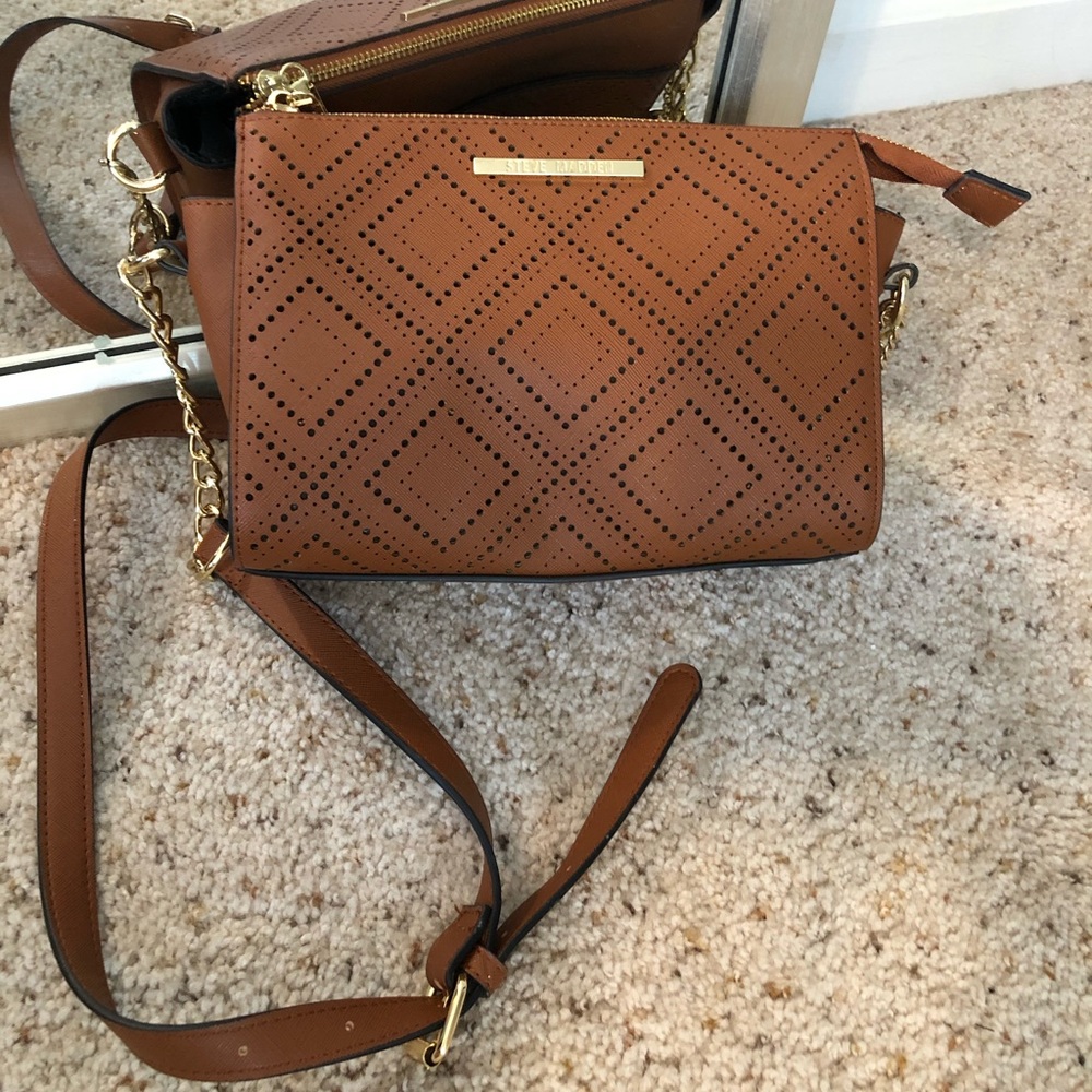 Steve Madden cognac crossbody